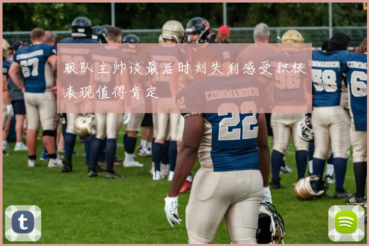 狼队主帅谈最后时刻失利感受积极表现值得肯定